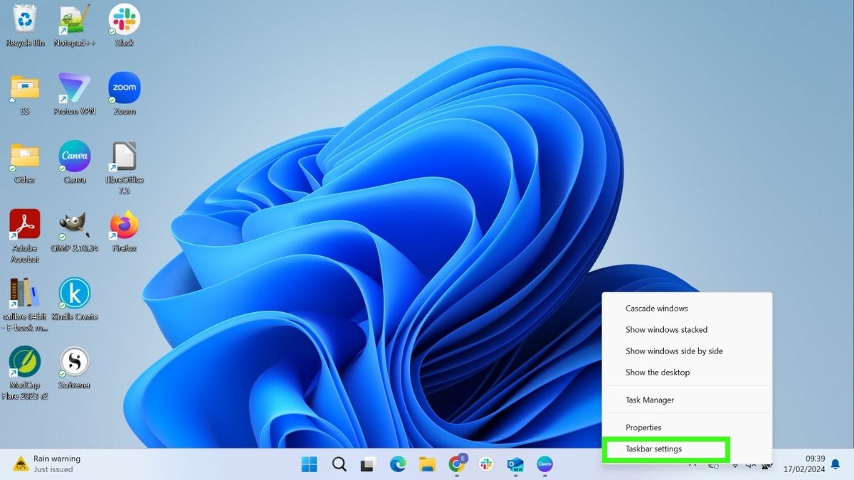 Windows 11 užduočių juostos perkėlimo į viršų nustatymas